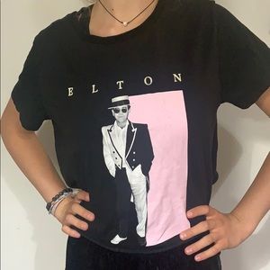 elton john crop tee